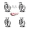 Service Caster 8 Inch V Groove Semi Steel Caster Set with Roller Bearings 2 Swivel Lock 2 Rigid SCC-30CS820-VGR-BSL-2-R-2 - alternate 2